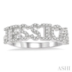 ASHI Block 'JESSICA' Diamond Name Ring 378D6PPTSWG