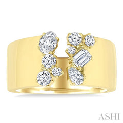 ASHI Bold Mixed Shape Diamond Fashion Open Band 378E2PPFGYG