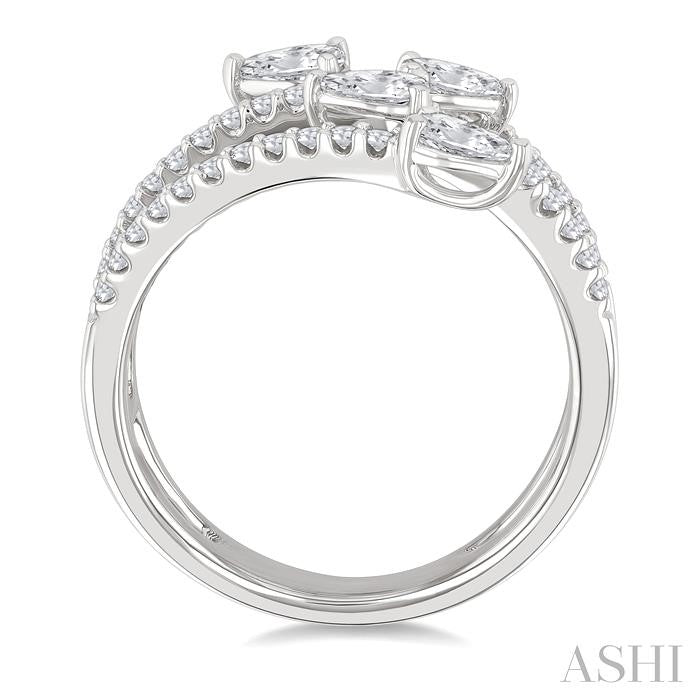 ASHI Pear Shape Diamond Fashion Open Ring 378G2PPFGWG