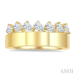 ASHI Pear Shape Diamond Fashion Wide Band 378J3PPFGYG