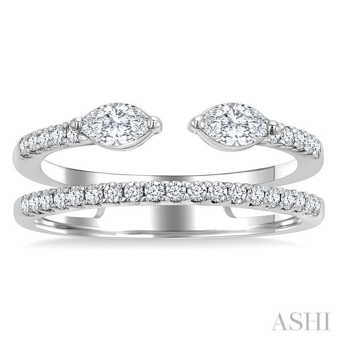 ASHI Marquise Shape Diamond Layered Fashion Ring 378L3PPFGWG