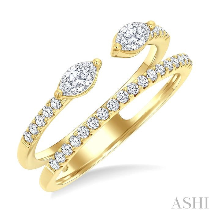 ASHI Marquise Shape Diamond Layered Fashion Ring 378L3PPFGYG