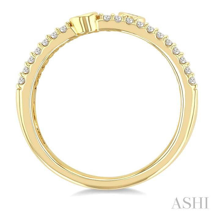 ASHI Round Shape Three Row Diamond Band 378W7PPTGYG-RD