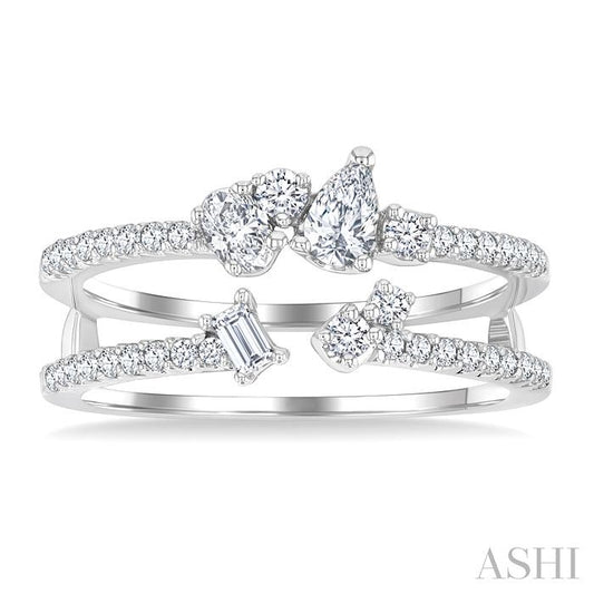 ASHI Mixed Shape Diamond Fashion Open Ring 379G3PPFGWG