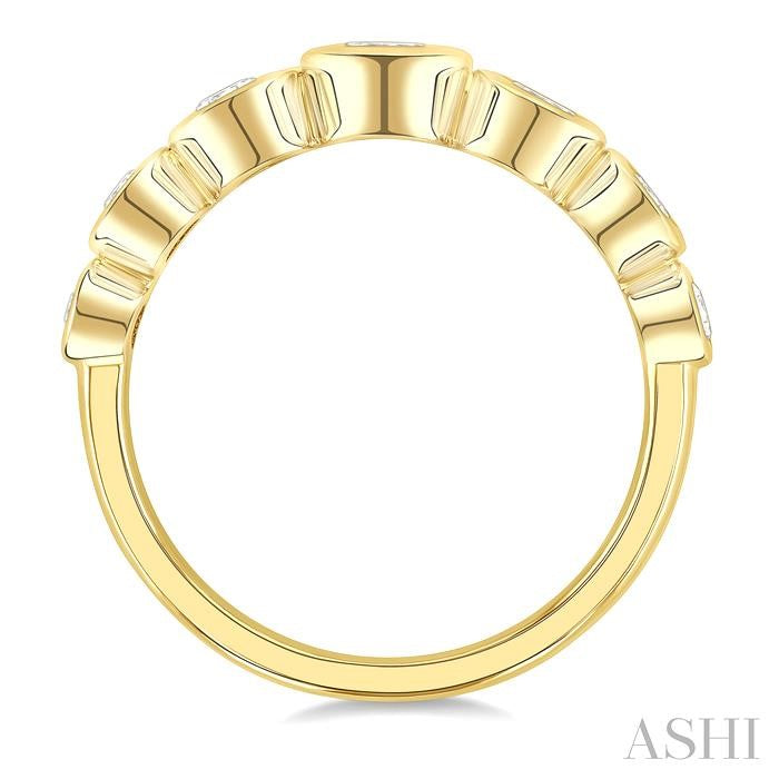 ASHI Oval Shape 7 Stone Bezel Set Diamond Band 379X1PPFGYG