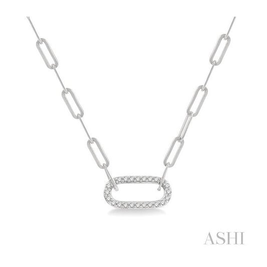 ASHI Paper Clip Diamond Fashion Pendant 998GQPPFHNKWG