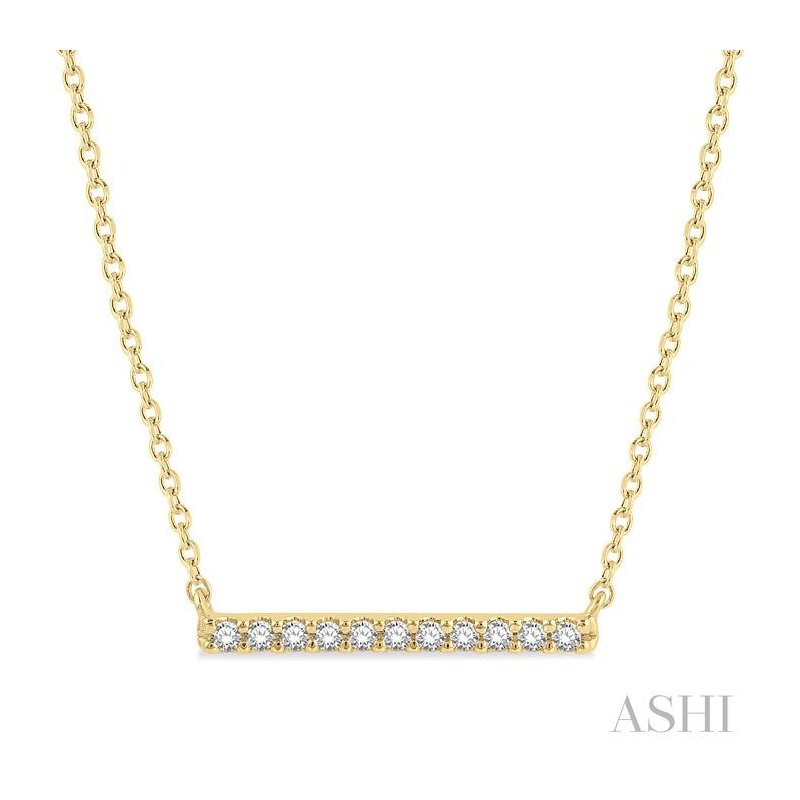 ASHI Bar Petite Diamond Necklace 998H0PPTSNKYG