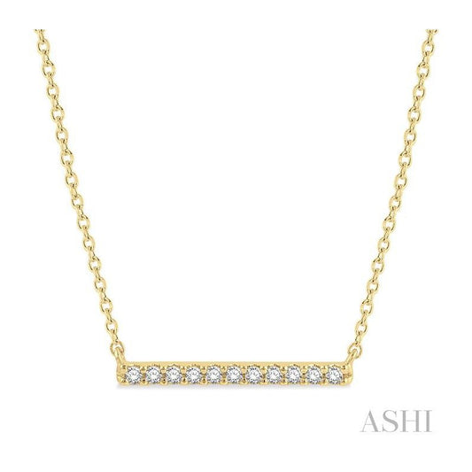 ASHI Bar Petite Diamond Necklace 998H0PPTSNKYG