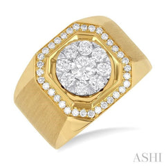 ASHI Men's Lovebright Diamond Ring 381B0PPTGYW-1.40