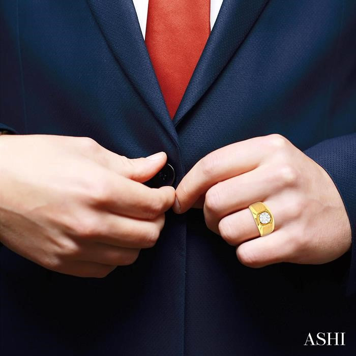 ASHI Men's Lovebright Diamond Ring 383A3PPTGYW