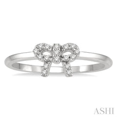 ASHI Stackable Bow Petite Diamond Fashion Ring 385D8PPTSWG