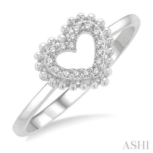 ASHI Stackable Heart Shape Petite Diamond Fashion Ring 385K9PPTSWG