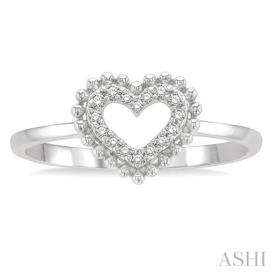 ASHI Stackable Heart Shape Petite Diamond Fashion Ring 385K9PPTSWG