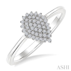 ASHI Pear Shape Petite Cluster Diamond Fashion Ring 385L8PPTSWG-PR