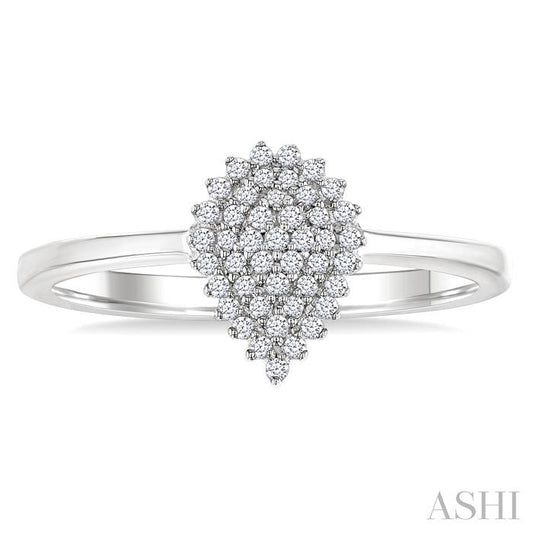 ASHI Pear Shape Petite Cluster Diamond Fashion Ring 385L8PPTSWG-PR