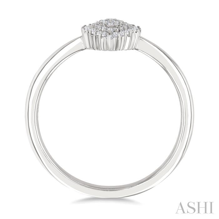 ASHI Pear Shape Petite Cluster Diamond Fashion Ring 385L8PPTSWG-PR