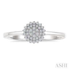 ASHI Round Shape Petite Cluster Diamond Fashion Ring 385L8PPTSWG-RD