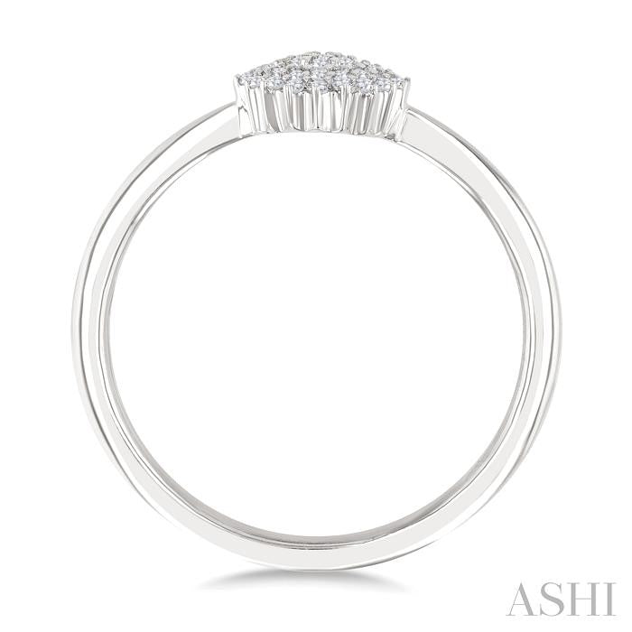 ASHI Round Shape Petite Cluster Diamond Fashion Ring 385L8PPTSWG-RD