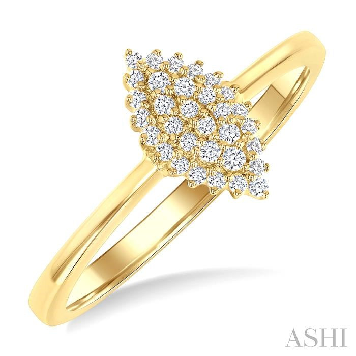 ASHI Marquise Shape Petite Cluster Diamond Fashion Ring 385L8PPTSYG-MQ