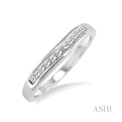 ASHI Channel Set Curved Diamond Wedding Band 35226PPFHWG