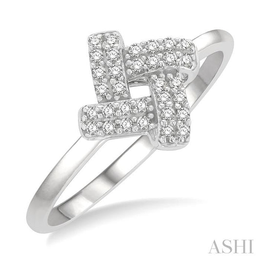 ASHI Knot Petite Diamond Fashion Ring 386J8PPTSWG
