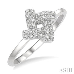ASHI Knot Petite Diamond Fashion Ring 386J8PPTSWG