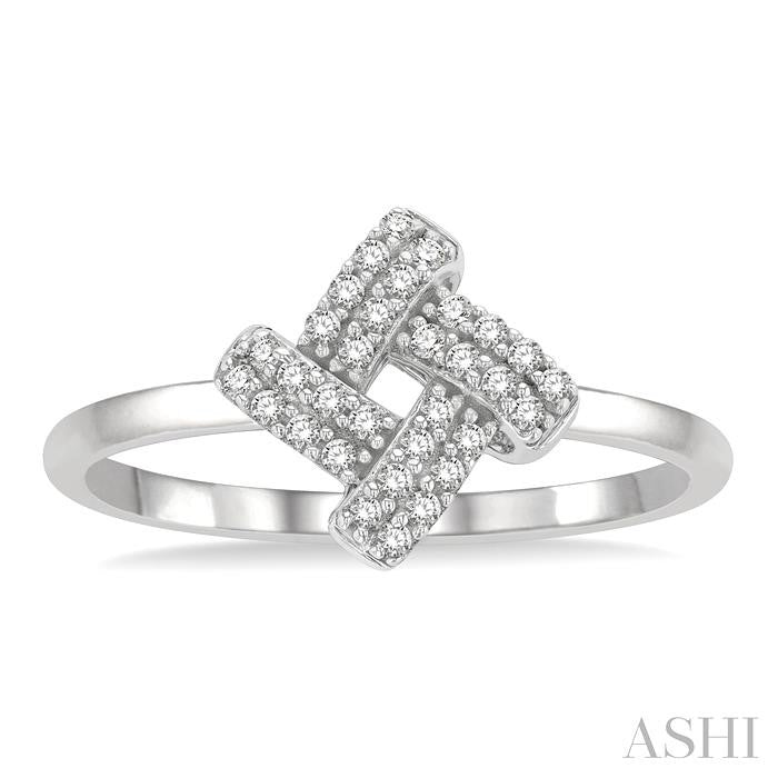 ASHI Knot Petite Diamond Fashion Ring 386J8PPTSWG