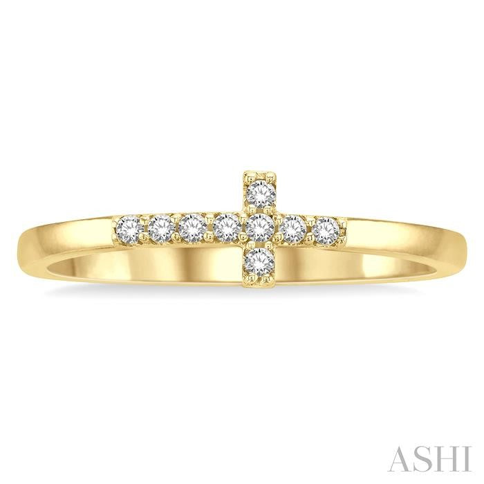 ASHI Stackable Sideway Cross Petite Diamond Fashion Ring 386K8PPTSYG