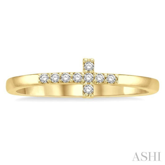 ASHI Stackable Sideway Cross Petite Diamond Fashion Ring 386K8PPTSYG