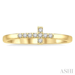 ASHI Stackable Sideway Cross Petite Diamond Fashion Ring 386K8PPTSYG
