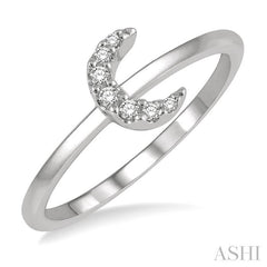 ASHI Stackable Crescent Petite Diamond Fashion Ring 387A9PPTSWG