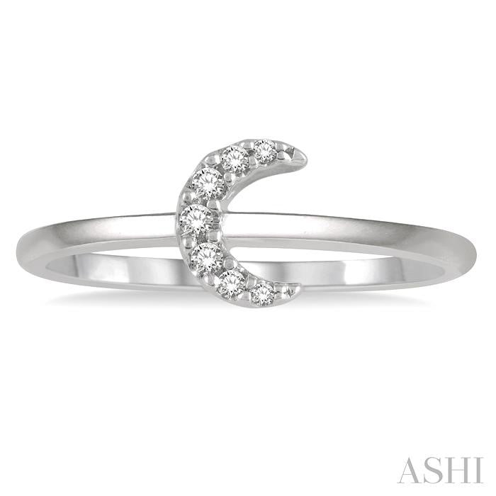 ASHI Stackable Crescent Petite Diamond Fashion Ring 387A9PPTSWG