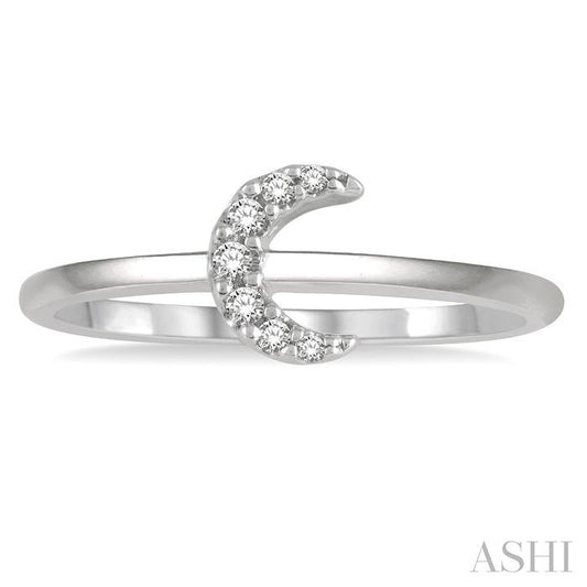 ASHI Stackable Crescent Petite Diamond Fashion Ring 387A9PPTSWG