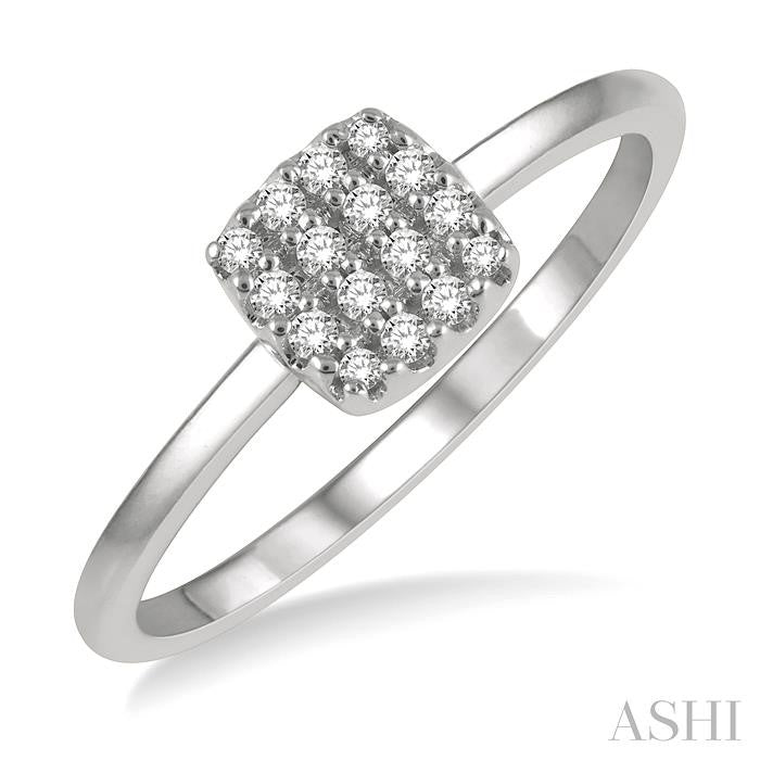 ASHI Stackable Cushion Shape Petite Diamond Fashion Ring 387B8PPTSWG