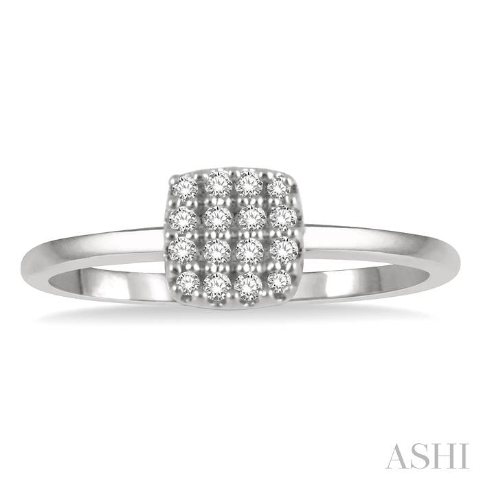 ASHI Stackable Cushion Shape Petite Diamond Fashion Ring 387B8PPTSWG