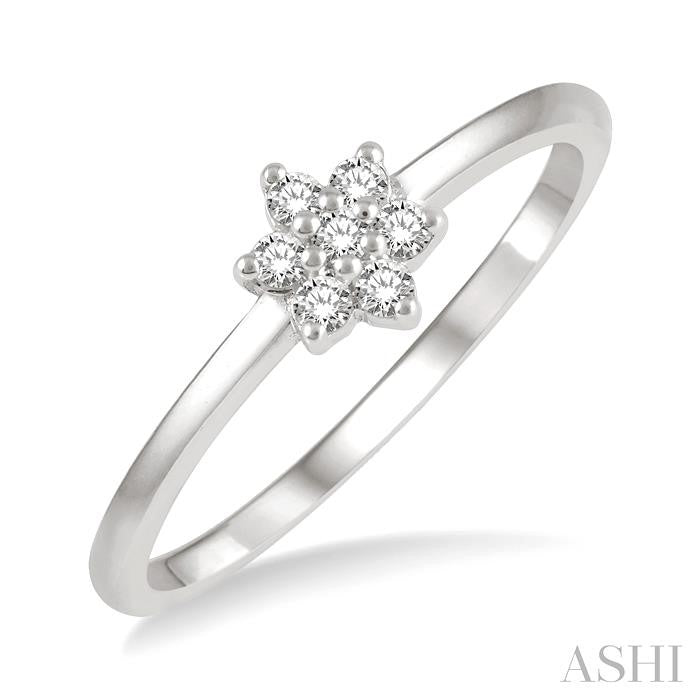 ASHI Stackable Flower Petite Diamond Fashion Ring 387C8PPTSWG
