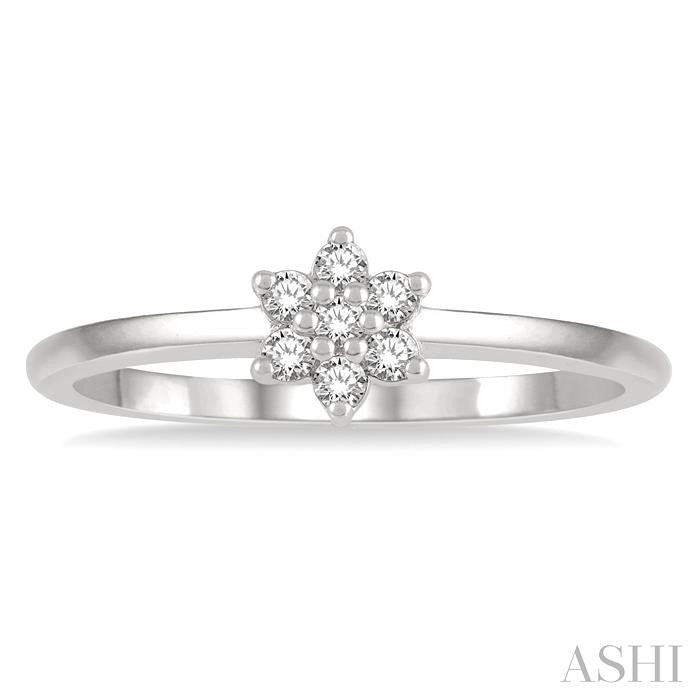 ASHI Stackable Flower Petite Diamond Fashion Ring 387C8PPTSWG