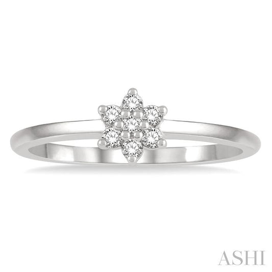 ASHI Stackable Flower Petite Diamond Fashion Ring 387C8PPTSWG
