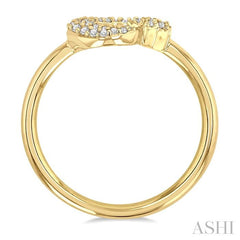 ASHI Stackable Crescent Moon & Star Petite Diamond Fashion Ring 387H8PPTSYG
