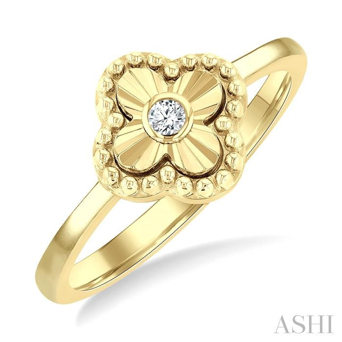 ASHI Clover Fluted Petite Diamond Fashion Ring 387N9PPTGYG
