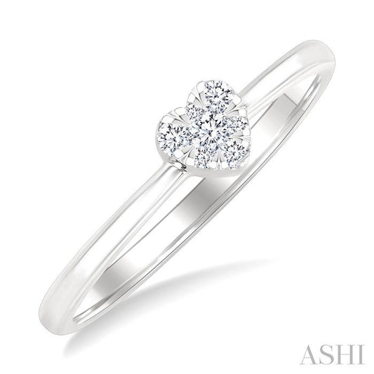 ASHI Heart Shape Lovebright Petite Diamond Fashion Ring 388L8PPTGWG-HT