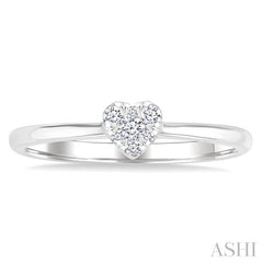 ASHI Heart Shape Lovebright Petite Diamond Fashion Ring 388L8PPTGWG-HT