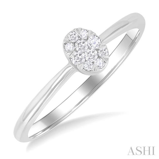 ASHI Oval Shape Lovebright Petite Diamond Fashion Ring 388L8PPTGWG-OV