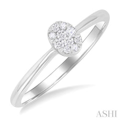 ASHI Oval Shape Lovebright Petite Diamond Fashion Ring 388L8PPTGWG-OV