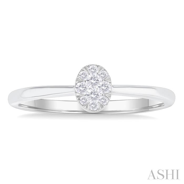 ASHI Oval Shape Lovebright Petite Diamond Fashion Ring 388L8PPTGWG-OV