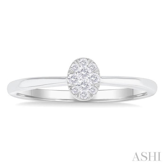 ASHI Oval Shape Lovebright Petite Diamond Fashion Ring 388L8PPTGWG-OV
