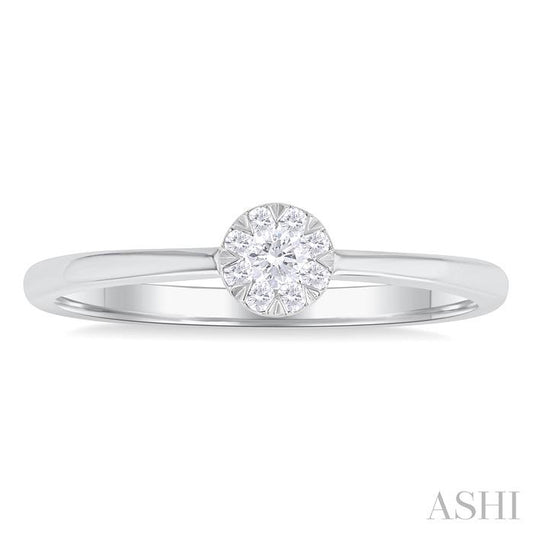 ASHI Round Shape Lovebright Petite Diamond Fashion Ring 388L8PPTGWG-RD