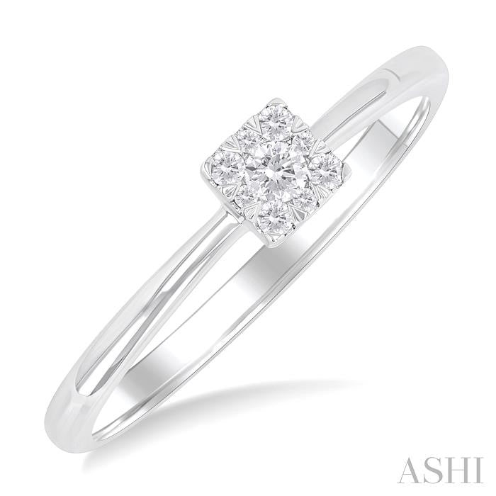 ASHI Princess Shape Lovebright Petite Diamond Fashion Ring 388L8PPTGWG-SQ