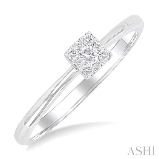 ASHI Princess Shape Lovebright Petite Diamond Fashion Ring 388L8PPTGWG-SQ