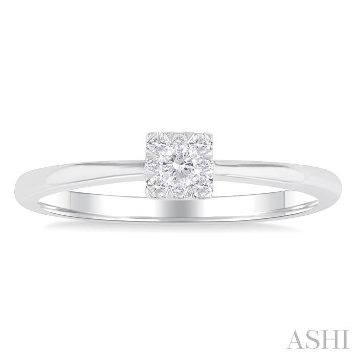 ASHI Princess Shape Lovebright Petite Diamond Fashion Ring 388L8PPTGWG-SQ